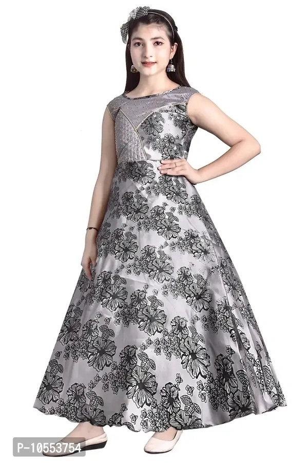 Stylish Girls Silk Blend Grown Dress - 12-13 Years