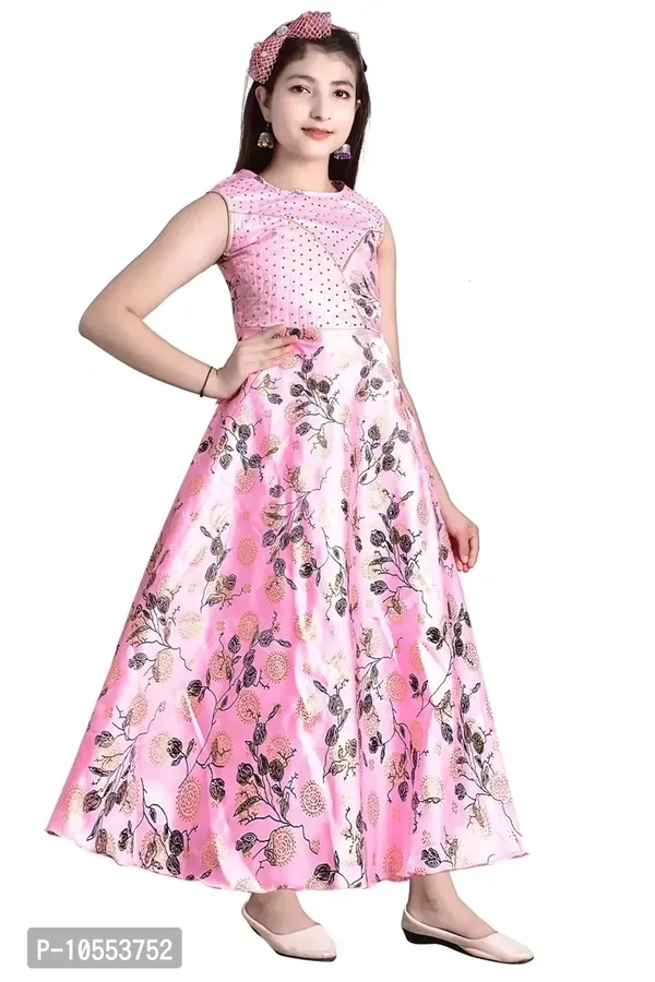 Stylish Girls Silk Blend Grown Dress - 13-14 Years
