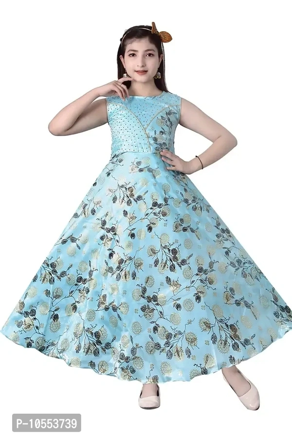 Stylish Girls Silk Blend Grown Dress - 11-12 Years