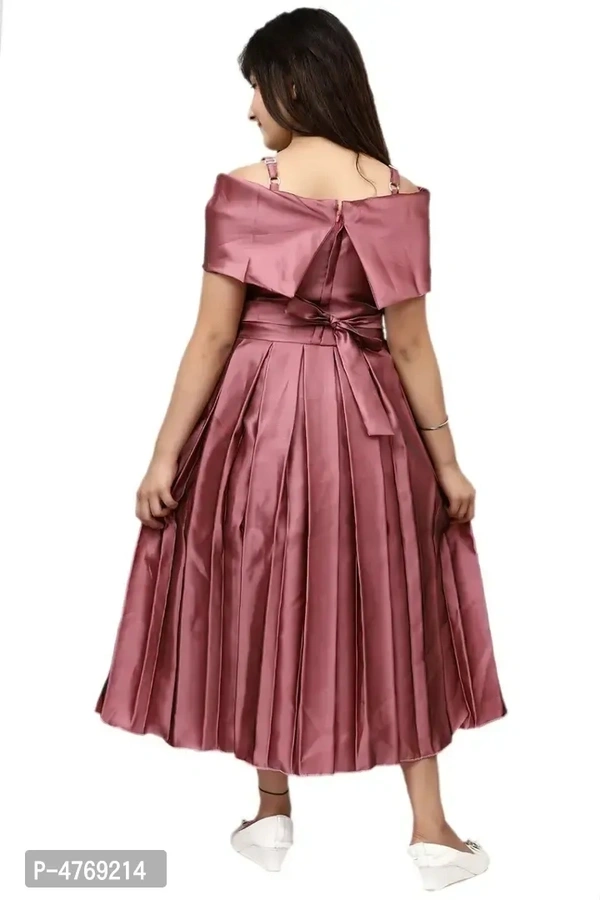 Gown Dress For Girls - Brown, 3-4 Years