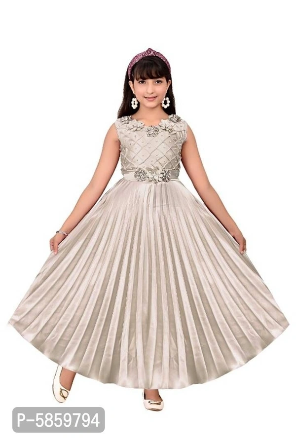 Girls Satin Silk Dresses - 10-11 Years