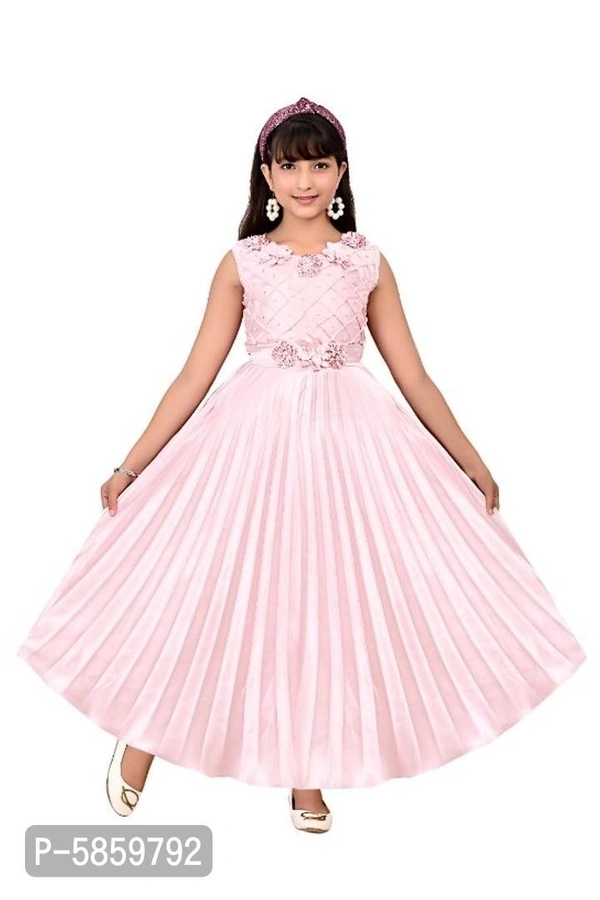 Girls Satin Silk Dresses - 7-8 Years