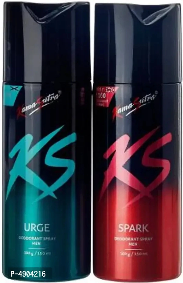KamaSutra KS Spark with Urge Combo Deodorant Spray - For Men (150 ml)