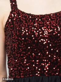 Trendy Sequinned Mesh Dress - l