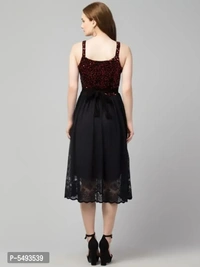 Trendy Sequinned Mesh Dress - l