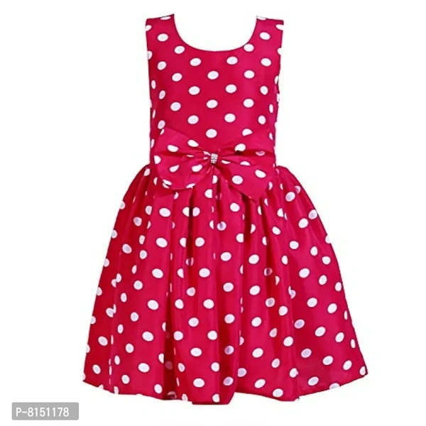 R Cube Girl's Poly Crape Straped Casual Wear Frock - 6-7 Years