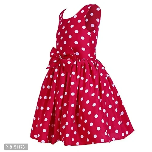 R Cube Girl's Poly Crape Straped Casual Wear Frock - 6-7 Years