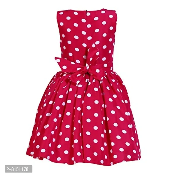 R Cube Girl's Poly Crape Straped Casual Wear Frock - 10-11 Years