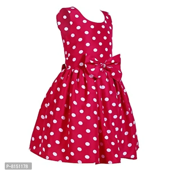 R Cube Girl's Poly Crape Straped Casual Wear Frock - 10-11 Years