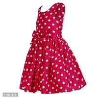 R Cube Girl's Poly Crape Straped Casual Wear Frock - 10-11 Years