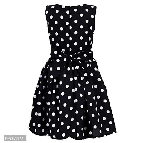 R Cube Girl's Poly Crape Straped Casual Wear Frock - 9-10 Years