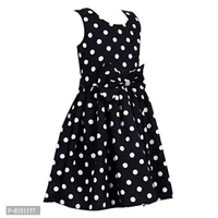 R Cube Girl's Poly Crape Straped Casual Wear Frock - 9-10 Years