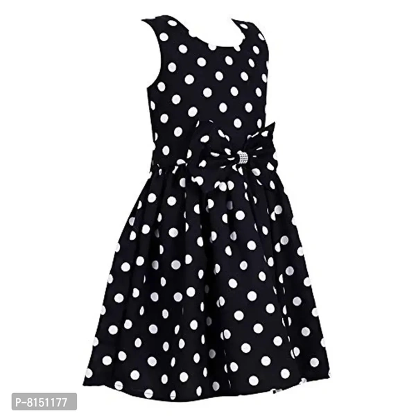 R Cube Girl's Poly Crape Straped Casual Wear Frock - 9-10 Years