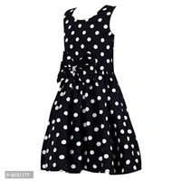 R Cube Girl's Poly Crape Straped Casual Wear Frock - 9-10 Years