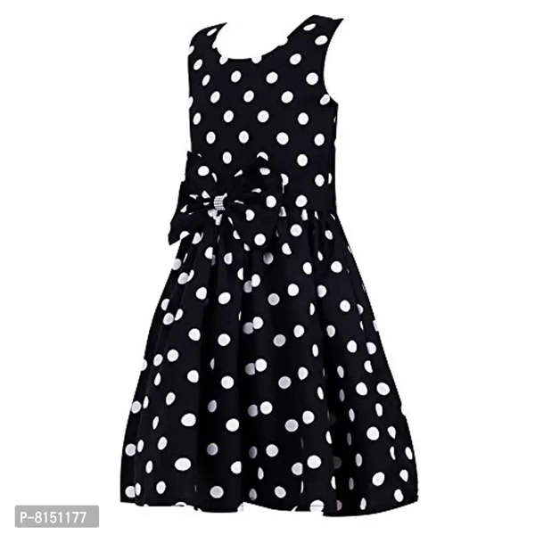 R Cube Girl's Poly Crape Straped Casual Wear Frock - 9-10 Years