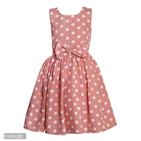 R Cube Girl's Poly Crape Straped Casual Wear Frock - 10-11 Years