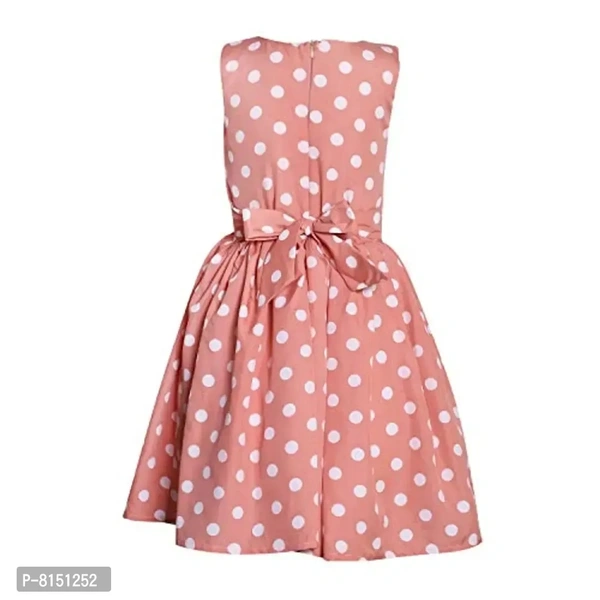 R Cube Girl's Poly Crape Straped Casual Wear Frock - 10-11 Years