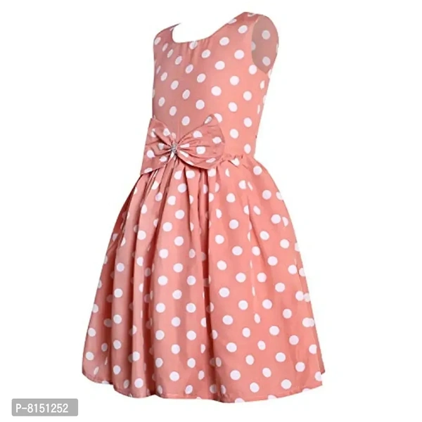 R Cube Girl's Poly Crape Straped Casual Wear Frock - 10-11 Years
