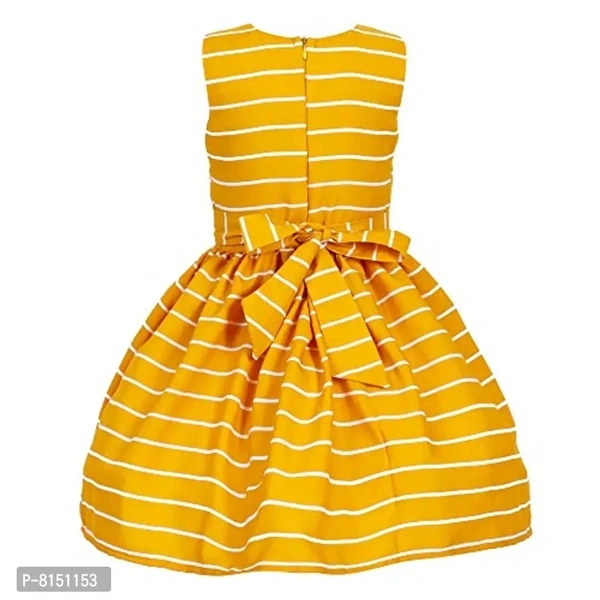 R Cube Girl's Poly Crape Straped Casual Wear Frock - 6-7 Years