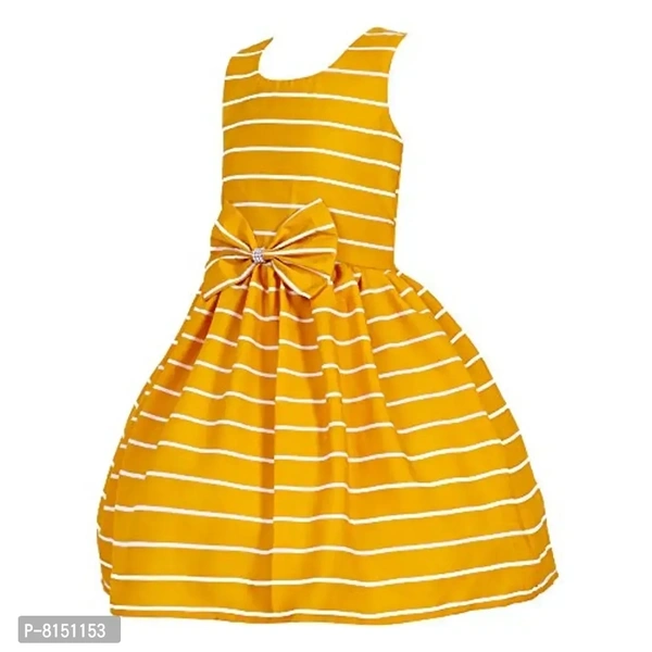 R Cube Girl's Poly Crape Straped Casual Wear Frock - 6-7 Years