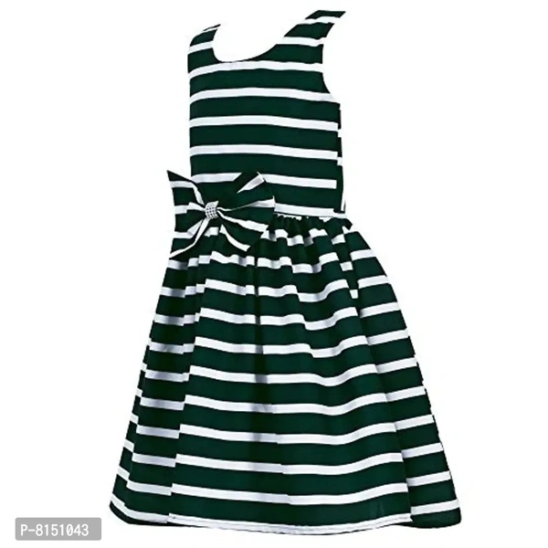 R Cube Girl's Poly Crape Straped Casual Wear Frock - 3-4 Years