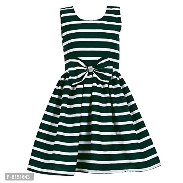 R Cube Girl's Poly Crape Straped Casual Wear Frock - 5-6 Years