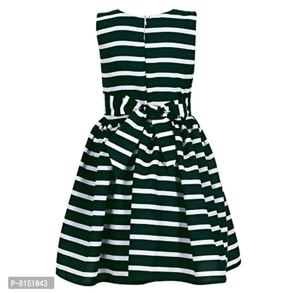 R Cube Girl's Poly Crape Straped Casual Wear Frock - 6-7 Years