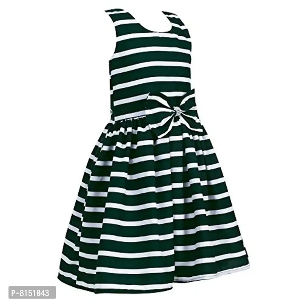 R Cube Girl's Poly Crape Straped Casual Wear Frock - 6-7 Years