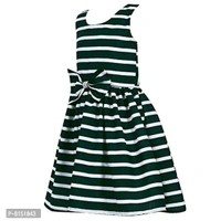 R Cube Girl's Poly Crape Straped Casual Wear Frock - 6-7 Years