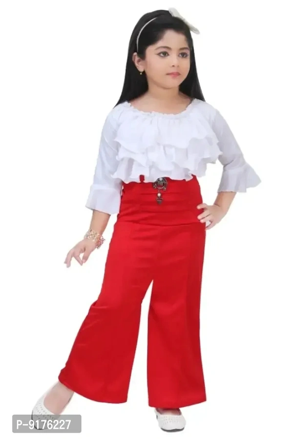 Girls Party Wear Top With Palazzo - 2-3 Years