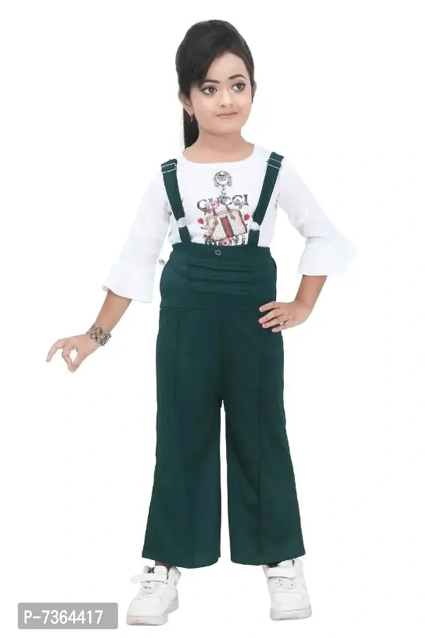   Girls full length party wear dungree pant - 3-4 Years