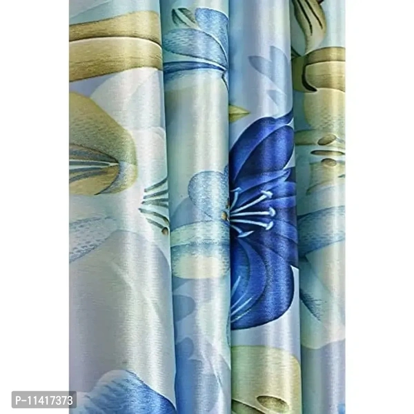 Femfairy? 2 Piece Premium Polyester Floral Long Door Curtain 9 Feet for Long Door