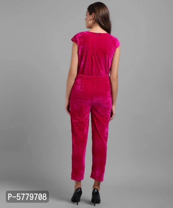 Vivient women pink velvet jumpsuits - XL