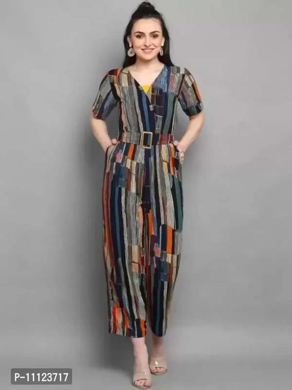 Fancy Rayon Jumpsuit For Women - XL