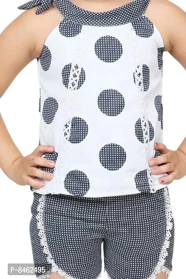 Kids Girls Cotton Blend Stylish HotPant Top Set - 2-3 Years
