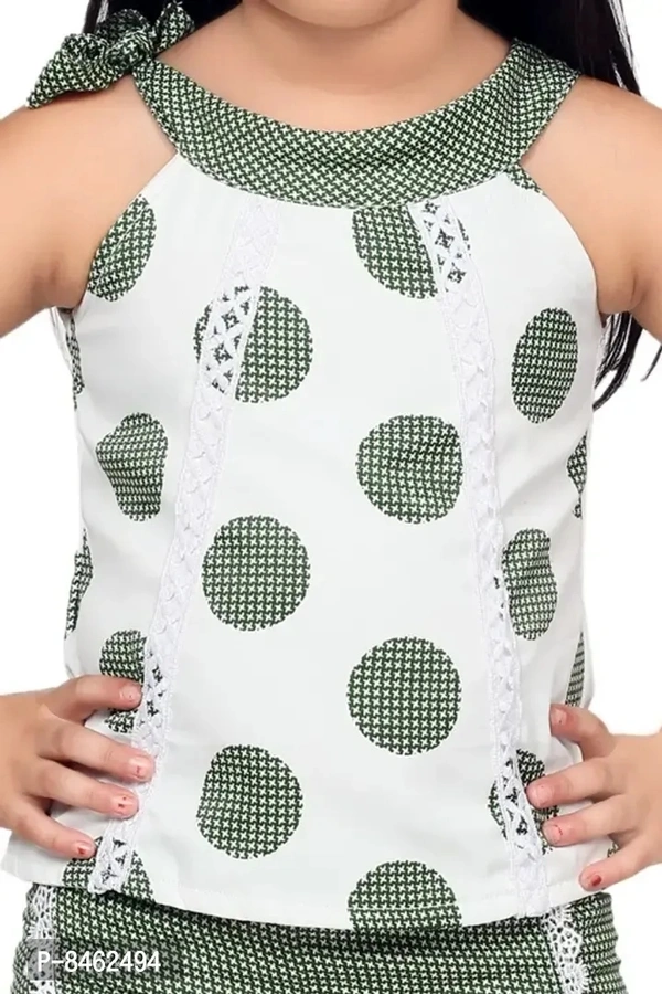 Kids Girls Cotton Blend Stylish HotPant Top Set - 6-7 Years