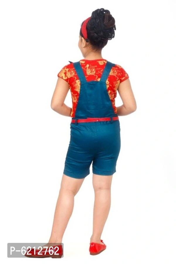 KNK Red and Blue dangri - 8-9 Years
