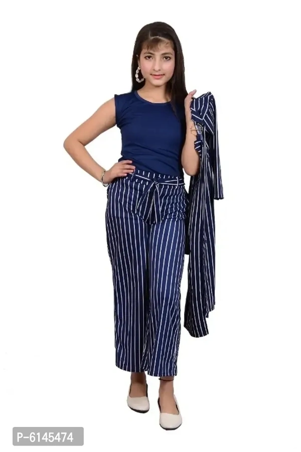 IMPORTED STRETCHABLE THREE PIECE DRESS. TOP PANT WITH REMOVABLE SHRUG. - 12-13 Years