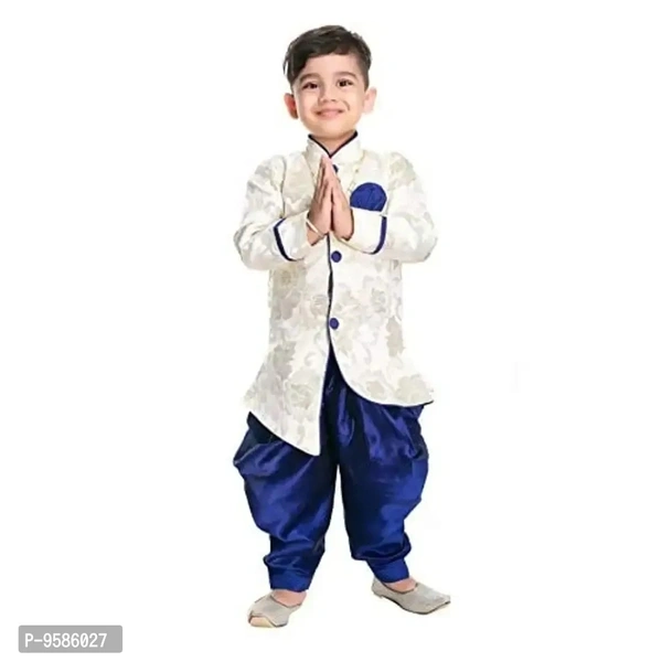 NEW GEN Boys Kurta Pajama Set Blue - 6-12 Months
