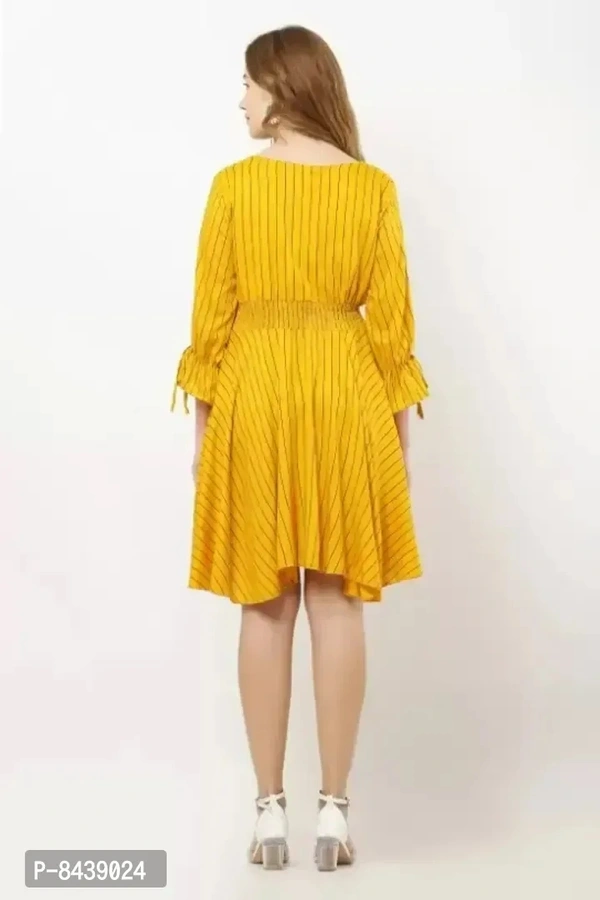 Stylish Viscose Rayon Fit and Flare Dress For Women