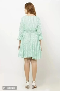 Stylish Viscose Rayon Fit and Flare Dress For Women - M