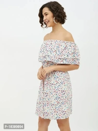 Women Stylish Viscose Rayon Fit and Flare Dress - S