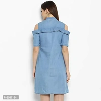 StyleStone Women's Shirt Knee Length Dress - M