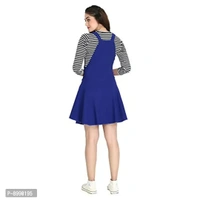 DIMPY GARMENTS Blended Women's Dungaree Dress with Top - S