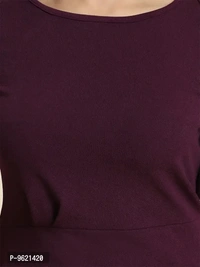 Stylish Fancy Lycra Solid Bodycon Dress For Women - S