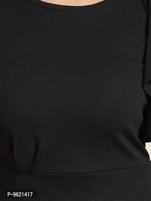 Stylish Fancy Lycra Solid Bodycon Dress For Women - M