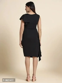 Stylish Fancy Lycra Solid Bodycon Dress For Women - L