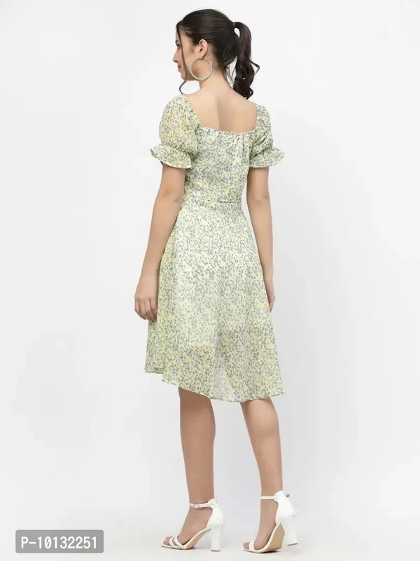Attractive Midi Length Georgette Printed Fit And Flare Dress Combo For Women Pack Of 3 - l
