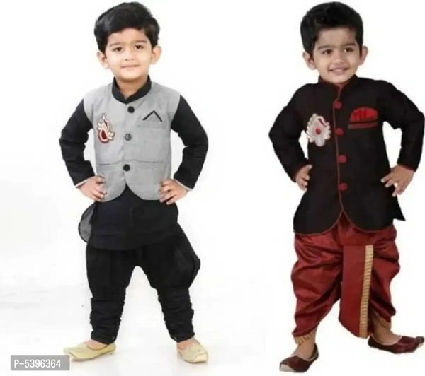 Boys Festive Party, Wedding Kurta, Dhoti Pant - 1-2 Years