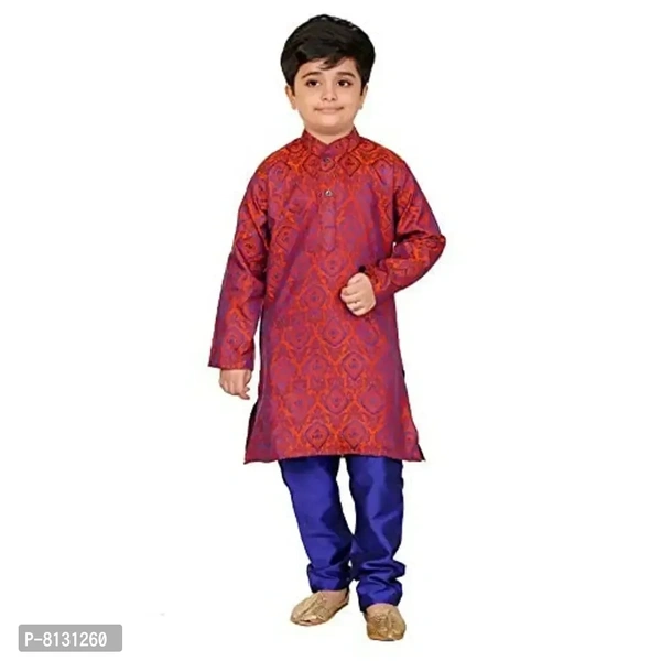 Vesh Cotton Kurta Pajama Set for Boys Kids - 9-10 Years